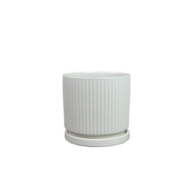 4. I41821 - Pot and Saucer Siebe White